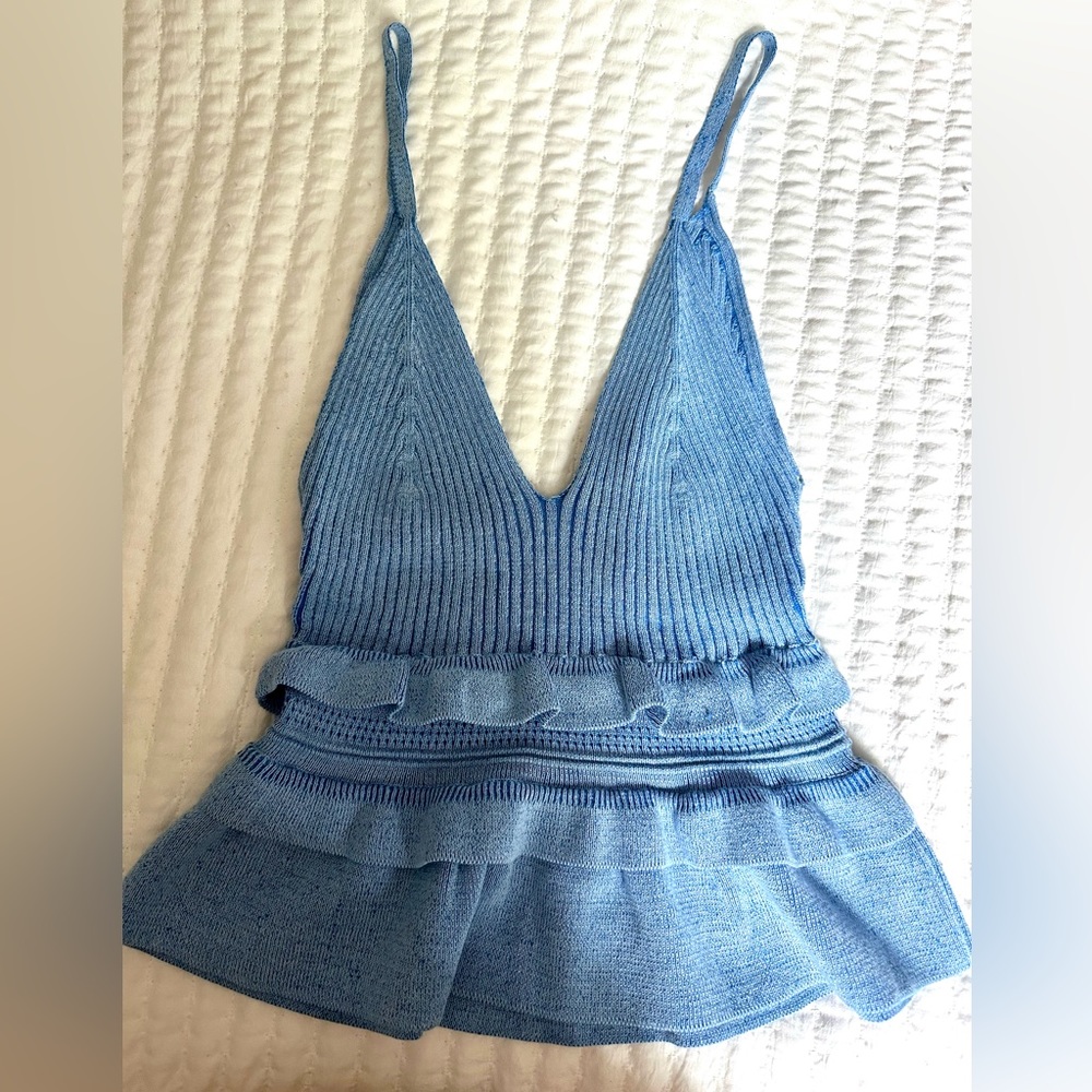 BCBG knit peplum top